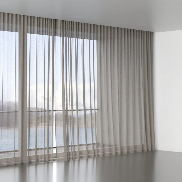 Photo of the fabric Mayfair Tobacco swatch by James Dunlop. Use for Sheer Curtains. Style of Sheer, Stripe