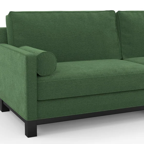 Photo of the fabric Snugly Hunter swatch by James Dunlop FibreGuard. Use for Upholstery, Accessory, Top of Bed. Style of Chenille, Plain