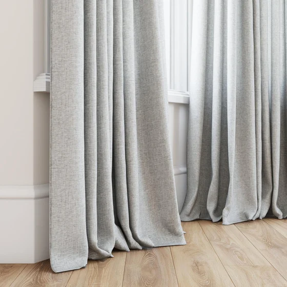 Photo of the fabric Envoy 2 Feather 320cm swatch by James Dunlop Essentials. Use for Curtains, Accessory, Top of Bed. Style of Plain, Texture