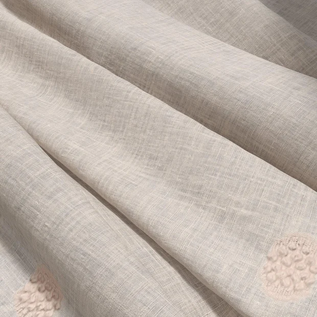 Photo of the fabric Gentle Petal swatch by James Dunlop. Use for Sheer Curtains. Style of Geometric, Sheer