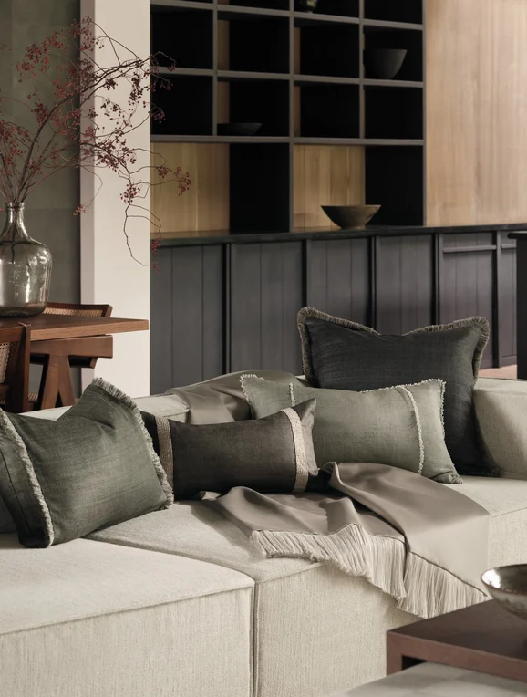 Photo of the fabric Haze M700 01 in situ by Mark Alexander. . Style of Plain, Taffeta