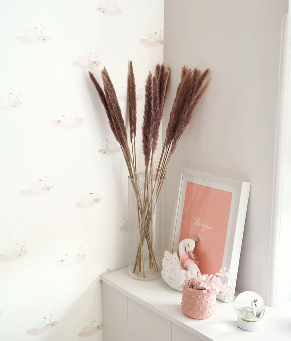 Photo of the fabric Leonie Wallpaper 8549 8549 12 12 in situ by Casadeco. Use for Wall Covering. Style of Childrens