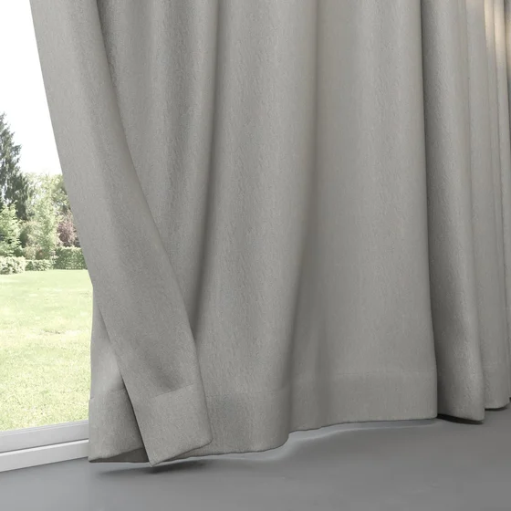 Photo of the fabric Infinite Birch swatch by Mokum. Use for Curtains, Upholstery, Accessory, Top of Bed. Style of Plain, Texture