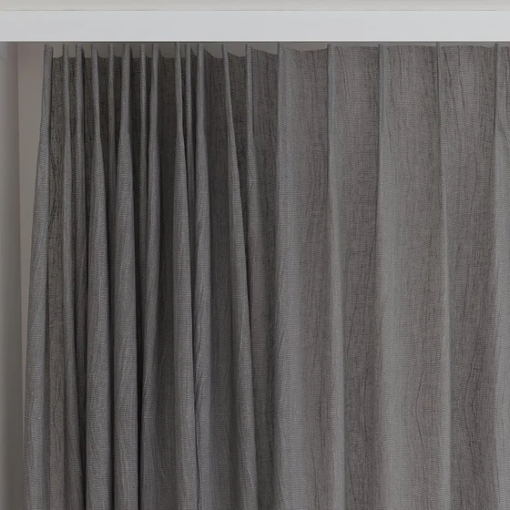 Photo of the fabric Sonata Carbon swatch by James Dunlop. Use for Curtains. Style of Plain, Texture