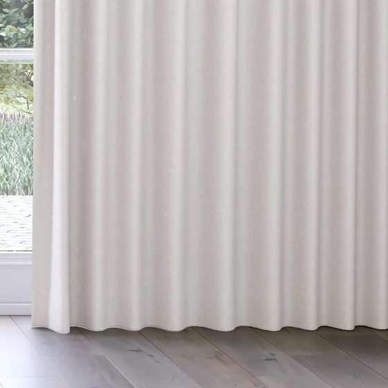 Photo of the fabric Envoy 2 Oyster 320cm swatch by James Dunlop Essentials. Use for Curtains, Accessory, Top of Bed. Style of Plain, Texture