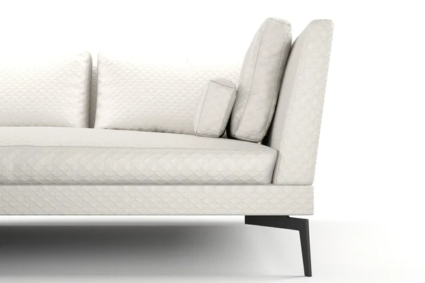Photo of the fabric Topiary Oyster swatch by Mokum. Use for Upholstery, Accessory. Style of Geometric