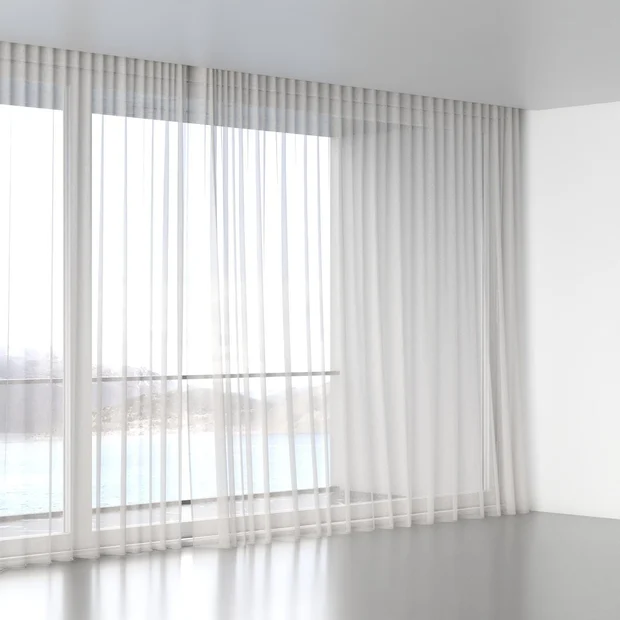 Photo of the fabric Tempest Linen swatch by Mokum. Use for Sheer Curtains. Style of Plain, Sheer