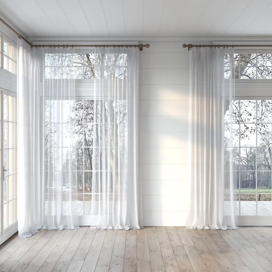 Photo of the fabric Seaview Fog swatch by James Dunlop. Use for Sheer Curtains. Style of Plain, Sheer