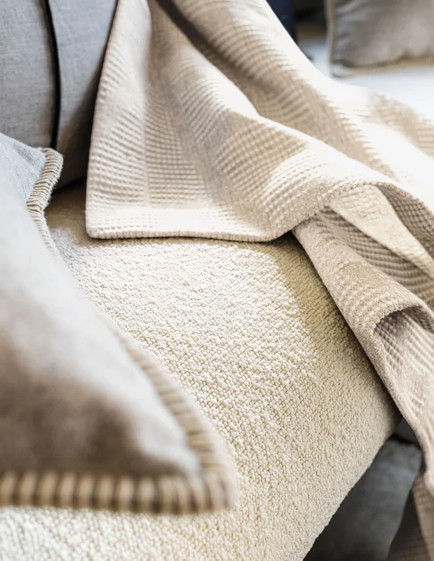 Photo of the fabric Taiga 4594 1951 in situ by Casamance. Use for Upholstery, Accessory. Style of Plain, Texture