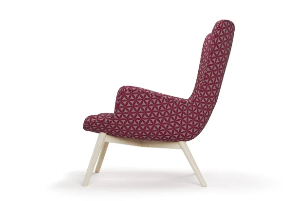 Photo of the fabric Tapa Fuchsia swatch by James Dunlop. Use for Upholstery, Accessory. Style of Geometric