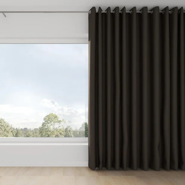 Photo of the fabric Eternal Clove swatch by Mokum. Use for Curtains, Upholstery, Accessory. Style of Plain, Texture