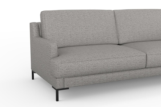 Photo of the fabric Strata Charcoal swatch by Mokum. Use for Upholstery, Accessory. Style of Plain, Texture