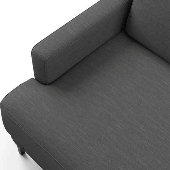 Photo of the fabric Sahel Soot swatch by Mokum. Use for Upholstery, Accessory. Style of Plain, Texture