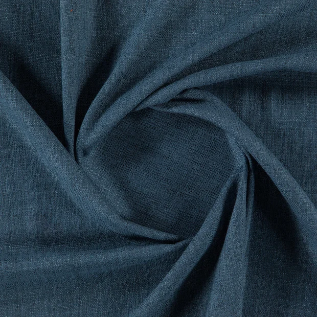 Photo of the fabric Domo Navy swatch by Zepel. Use for Curtains, Upholstery, Accessory, Top of Bed. Style of Plain, Texture