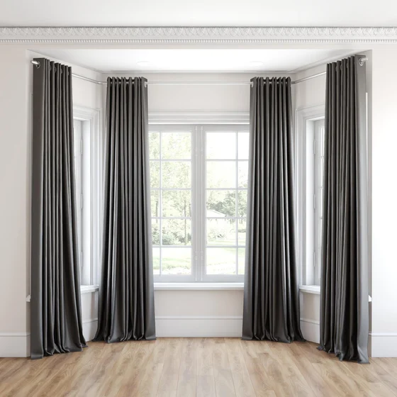 Photo of the fabric Provence Pewter swatch by James Dunlop Essentials. Use for Curtains, Upholstery, Accessory, Top of Bed. Style of Plain, Texture