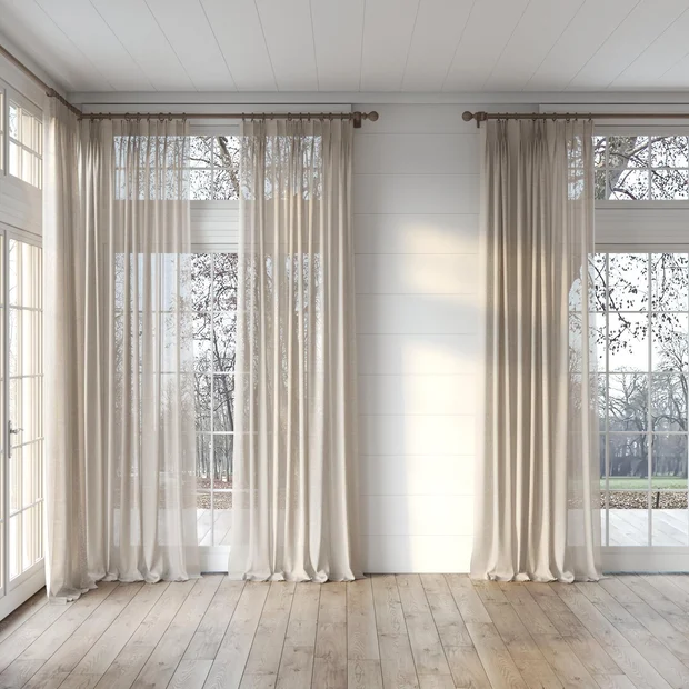 Photo of the fabric Miesian Blush swatch by James Dunlop. Use for Curtains. Style of Plain, Texture