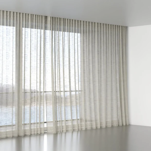 Photo of the fabric Zip Dune swatch by James Dunlop. Use for Sheer Curtains. Style of Plain, Sheer