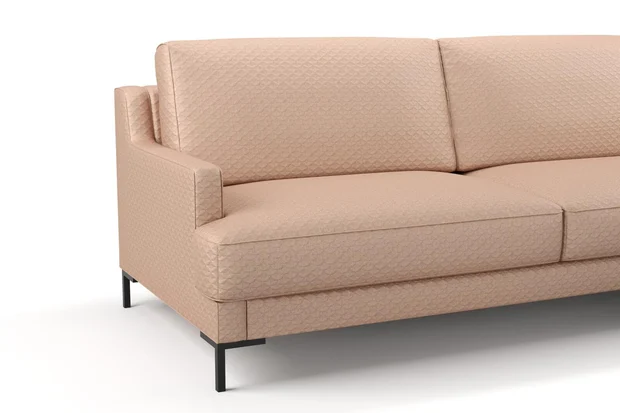 Photo of the fabric Topiary Peach swatch by Mokum. Use for Upholstery, Accessory. Style of Geometric