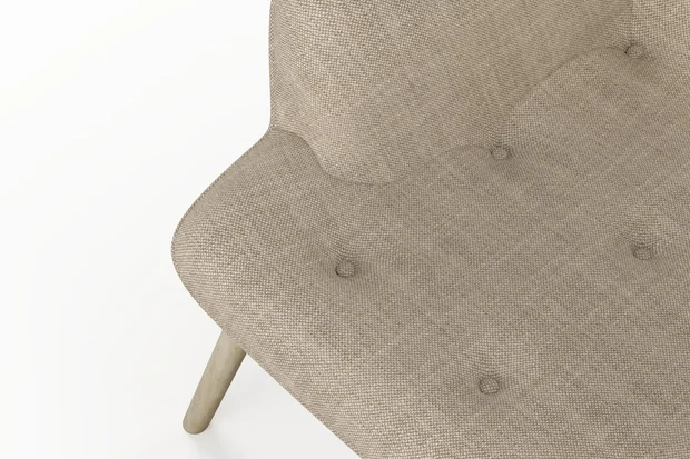 Photo of the fabric Grounded Linen swatch by James Dunlop. Use for Upholstery, Accessory. Style of Plain, Texture