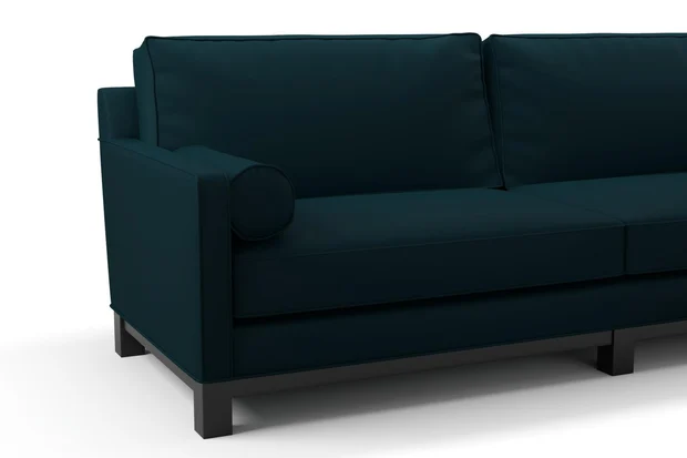 Photo of the fabric Vela Emerald swatch by James Dunlop FibreGuard. Use for Curtains, Upholstery, Accessory, Top of Bed. Style of Plain, Velvet