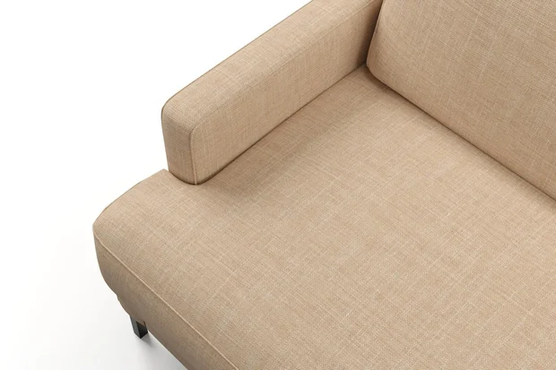 Photo of the fabric Ficus Rose Gold swatch by Mokum. Use for Upholstery, Accessory. Style of Plain, Texture