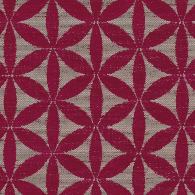 Photo of the fabric Tapa Fuchsia swatch by James Dunlop. Use for Upholstery, Accessory. Style of Geometric