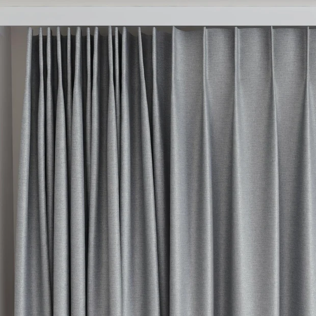 Photo of the fabric Eclipse Blackout Shadow swatch by James Dunlop. Use for Curtains. Style of Plain, Texture