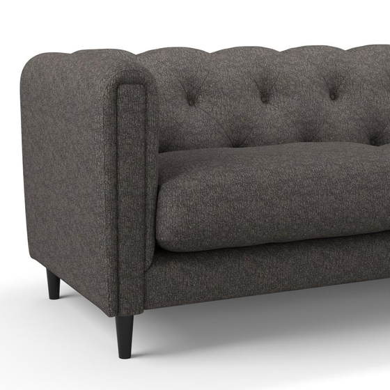 Photo of the fabric Omni Carbon swatch by James Dunlop FibreGuard. Use for Upholstery, Accessory, Top of Bed. Style of Plain, Texture