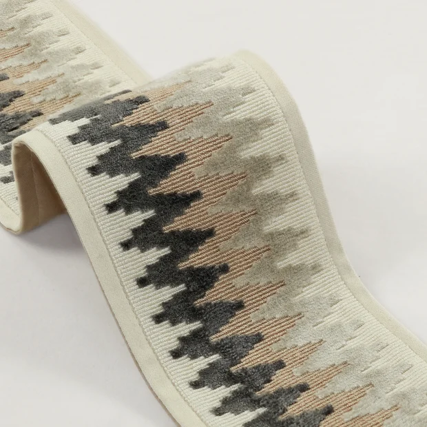 Photo of the fabric Chevron Braid T116 05 swatch by Romo. Use for Trim