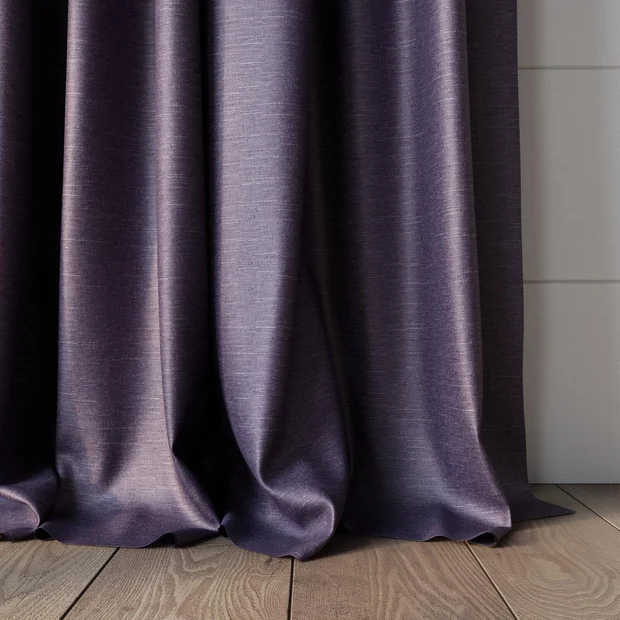 Photo of the fabric Provence Iris swatch by James Dunlop Essentials. Use for Curtains, Upholstery, Accessory, Top of Bed. Style of Plain, Texture
