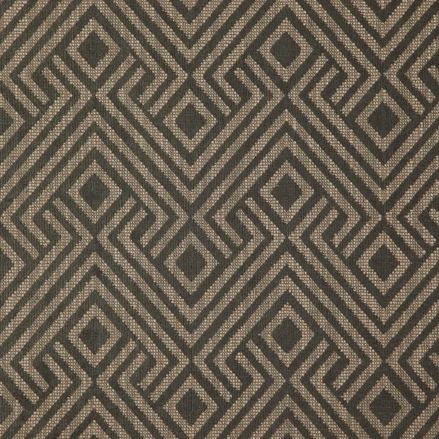 Photo of the fabric Lucie Coin swatch by Zepel FibreGuard. Use for Curtains, Upholstery, Accessory, Top of Bed. Style of Geometric, Jacquard