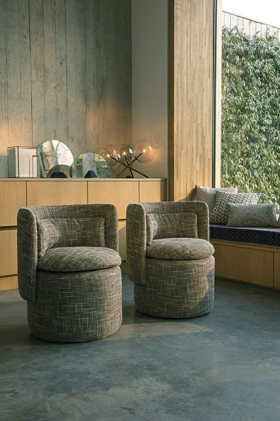 Photo of the fabric Thread K5185 03 in situ by Kirkby Design. Use for Upholstery, Accessory. Style of Embroidery