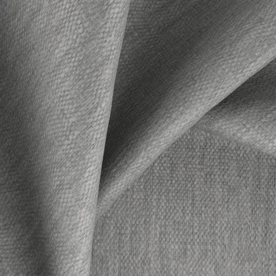 Photo of the fabric Cordoba Fog swatch by Zepel FibreGuard. Use for Curtains, Upholstery, Accessory, Top of Bed. Style of Plain, Texture