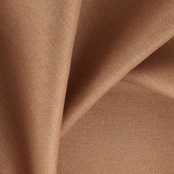 Photo of the fabric Hastings Clay swatch by Zepel. Use for Curtains, Upholstery, Accessory. Style of Plain, Taffeta