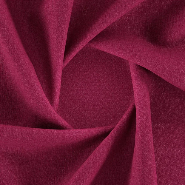 Photo of the fabric Amigo Beet swatch by Zepel. Use for Curtains, Upholstery, Accessory, Top of Bed. Style of Chenille, Plain