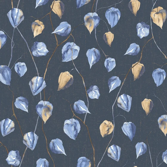 Photo of the fabric Lanternes Wallpaper 8621 8621 65 32 swatch by Casadeco. Use for Wall Covering. Style of Floral And Botannical