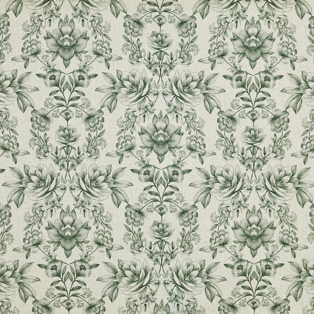 Photo of the fabric Makassar 8828 619 swatch by Prestigious. Use for Curtains, Upholstery, Accessory. Style of Floral And Botannical, Print