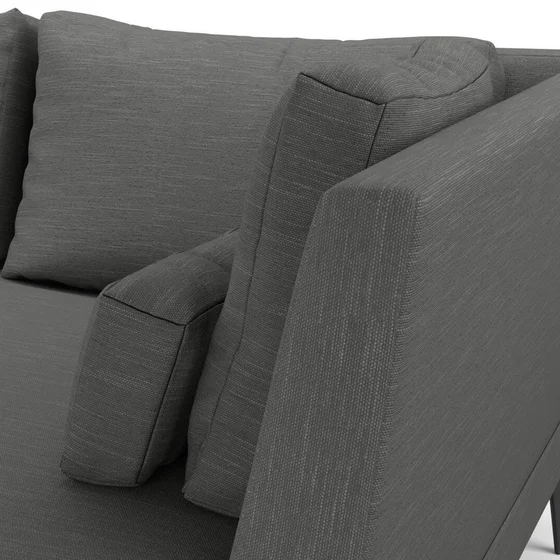 Photo of the fabric Sahel Soot swatch by Mokum. Use for Upholstery, Accessory. Style of Plain, Texture