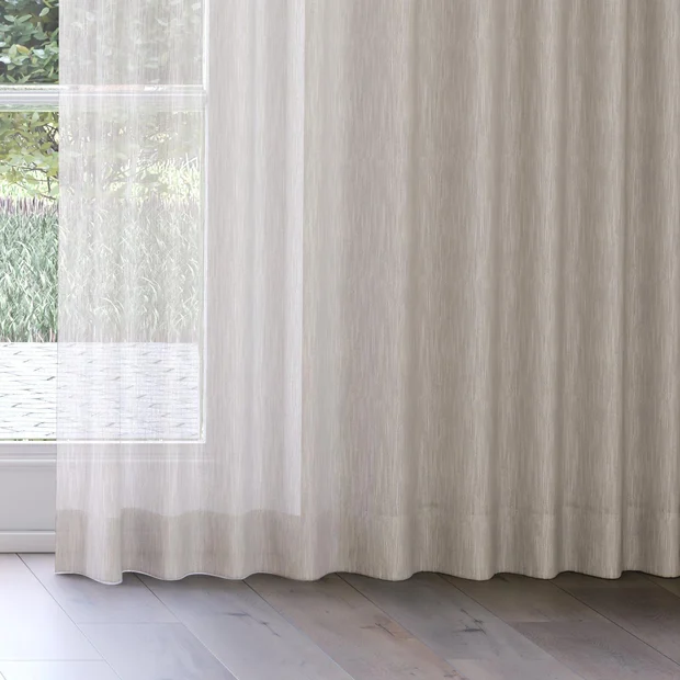 Photo of the fabric Turbulent Haze swatch by James Dunlop. Use for Sheer Curtains. Style of Plain, Sheer
