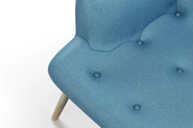 Photo of the fabric Provence Fountain swatch by James Dunlop Essentials. Use for Curtains, Upholstery, Accessory, Top of Bed. Style of Plain, Texture