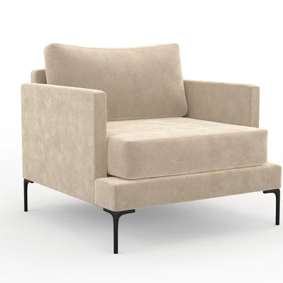 Photo of the fabric Lama Velvet Pampas swatch by Mokum. Use for Upholstery, Accessory. Style of Plain, Velvet