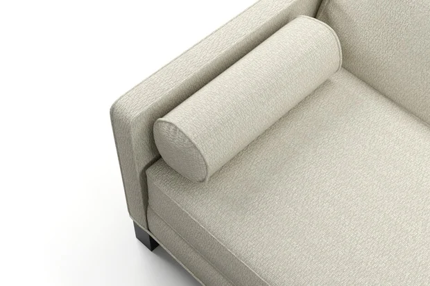 Photo of the fabric Stretch Greige swatch by James Dunlop FibreGuard. Use for Upholstery, Accessory. Style of Plain, Texture