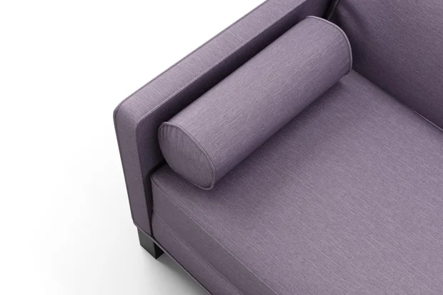 Photo of the fabric Provence Iris swatch by James Dunlop Essentials. Use for Curtains, Upholstery, Accessory, Top of Bed. Style of Plain, Texture