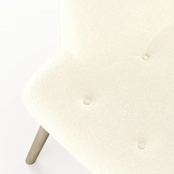 Photo of the fabric Snugly Ivory swatch by James Dunlop FibreGuard. Use for Upholstery, Accessory, Top of Bed. Style of Chenille, Plain