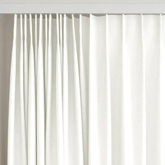 Photo of the fabric Linen Calm swatch by James Dunlop. Use for Curtains, Accessory. Style of Plain, Texture