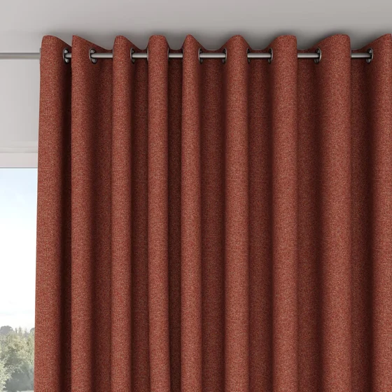 Photo of the fabric Bora Bora Spice swatch by Mokum FibreGuard. Use for Curtains, Upholstery, Accessory. Style of Plain, Texture