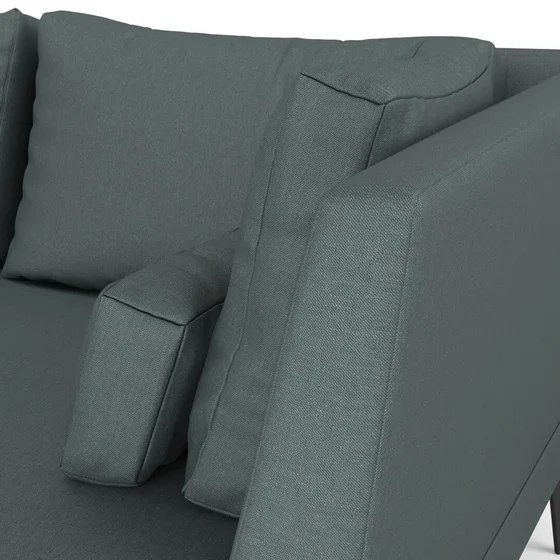 Photo of the fabric Infinite Kelp swatch by Mokum. Use for Curtains, Upholstery, Accessory, Top of Bed. Style of Plain, Texture