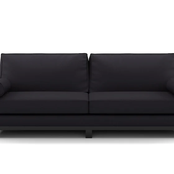 Photo of the fabric Braveheart Onyx swatch by James Dunlop FibreGuard. Use for Upholstery, Accessory, Top of Bed. Style of Plain, Taffeta