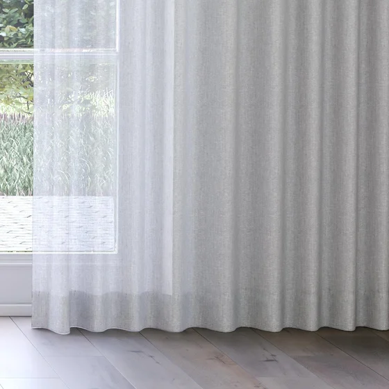 Photo of the fabric Bonsai Basalt swatch by Mokum. Use for Sheer Curtains. Style of Plain, Sheer