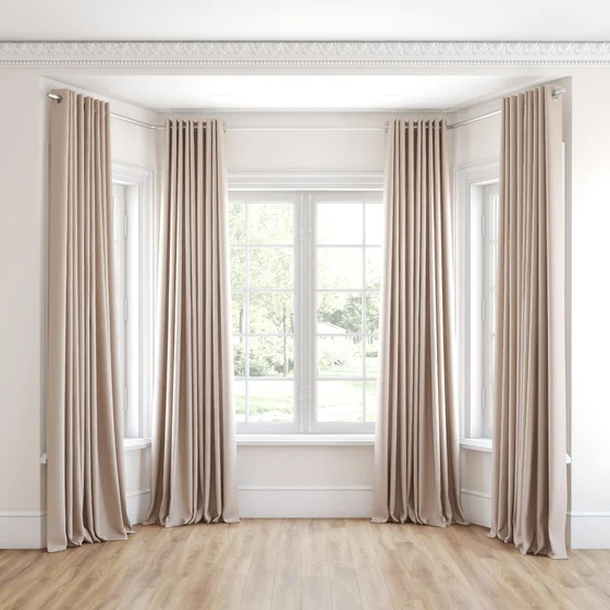 Photo of the fabric Maharaja II Blush swatch by James Dunlop Essentials. Use for Curtains, Upholstery Light Duty, Accessory, Top of Bed. Style of Plain, Texture
